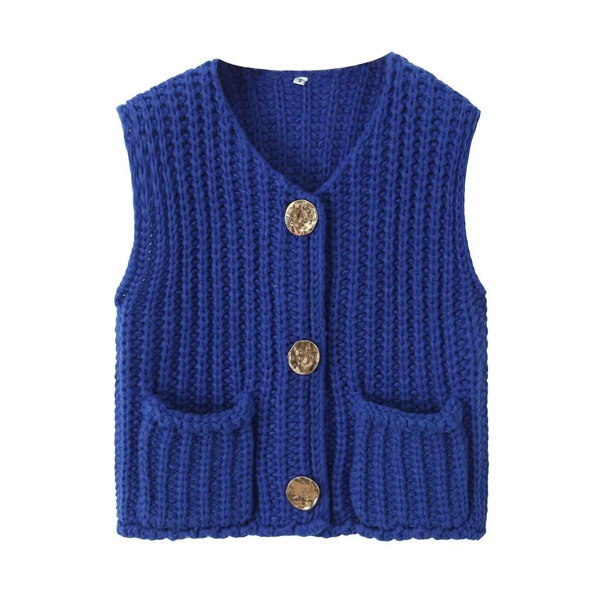 *Pre-Order* Ginny Chunky Knitted Sweater Vest - Various Colors