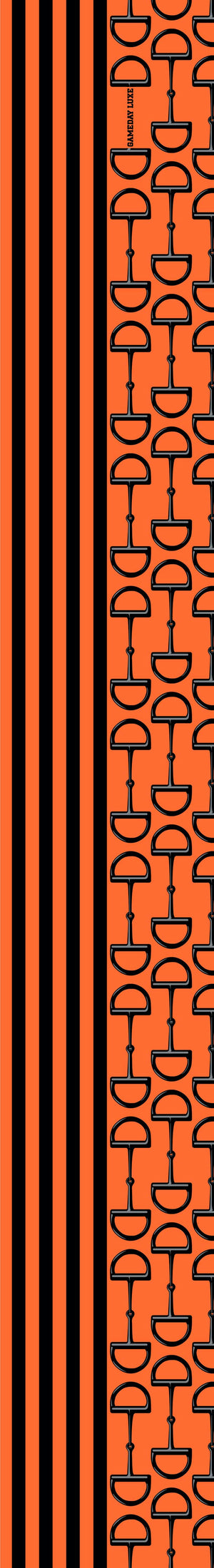 *Sale* Orange & Black Silk Game Day Scarf