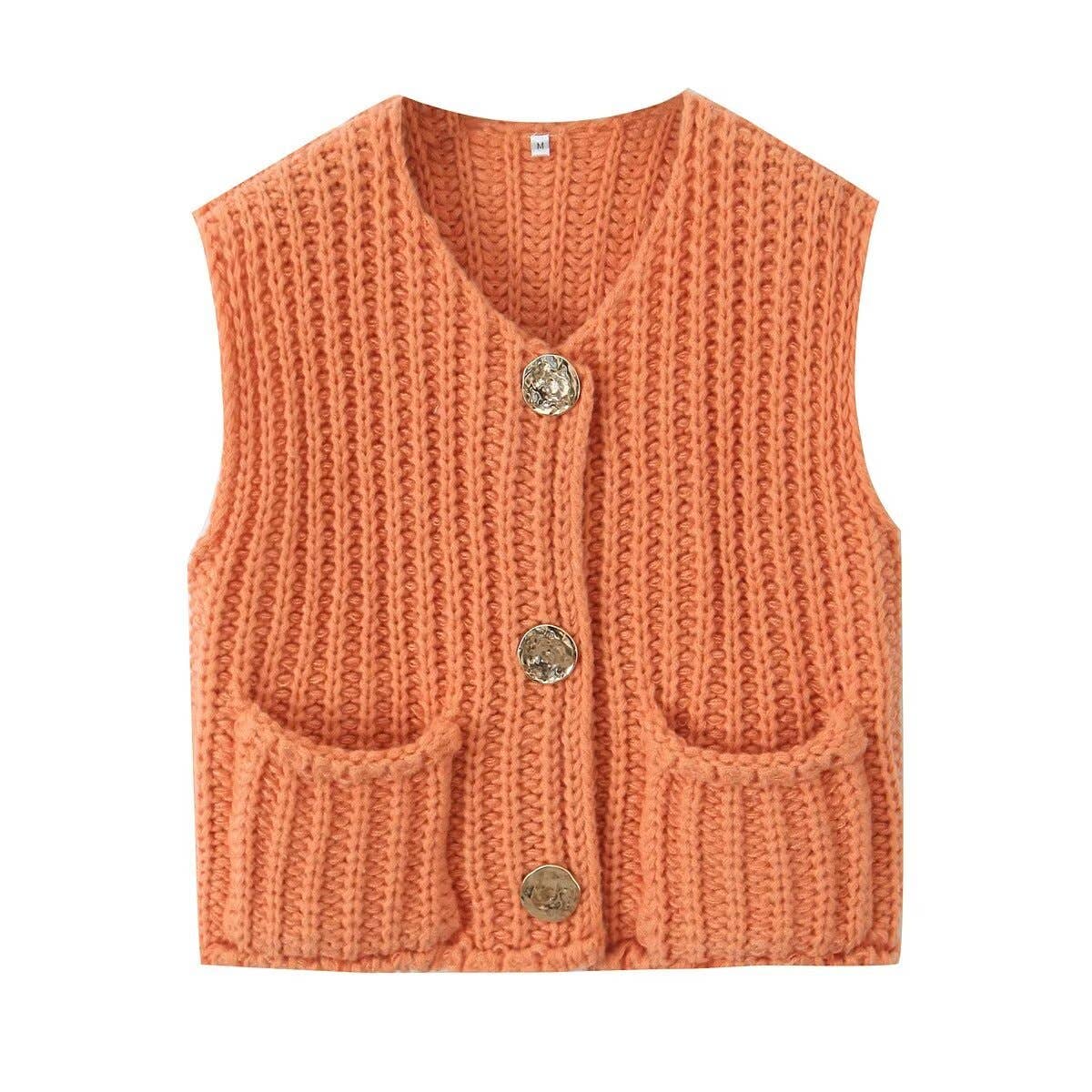 *Pre-Order* Ginny Chunky Knitted Sweater Vest - Various Colors