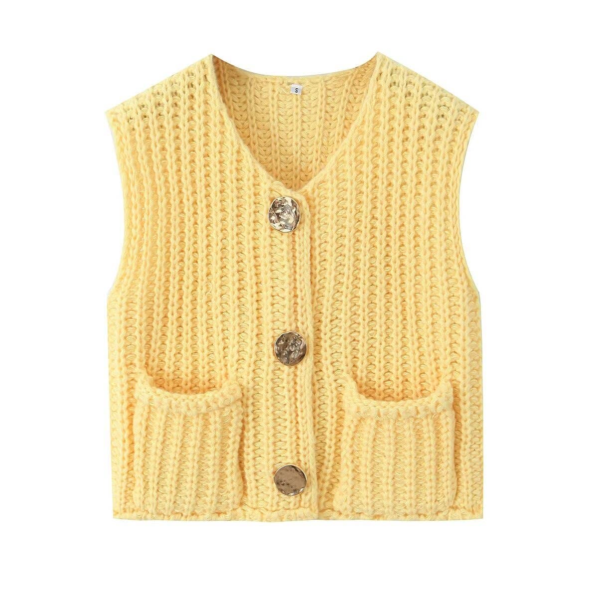 *Pre-Order* Ginny Chunky Knitted Sweater Vest - Various Colors
