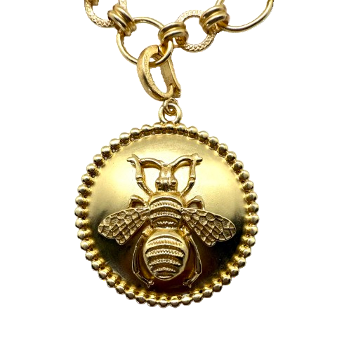 *Pre-Order* Bee's Knees Gold Plated Bee Pendant Necklace with Detachable Charm