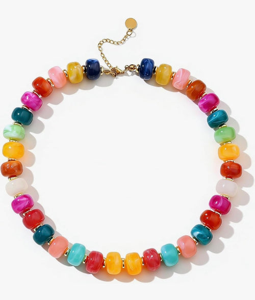 "Full of Joy" Colorful Beaded Necklace