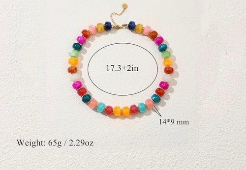 "Full of Joy" Colorful Beaded Necklace