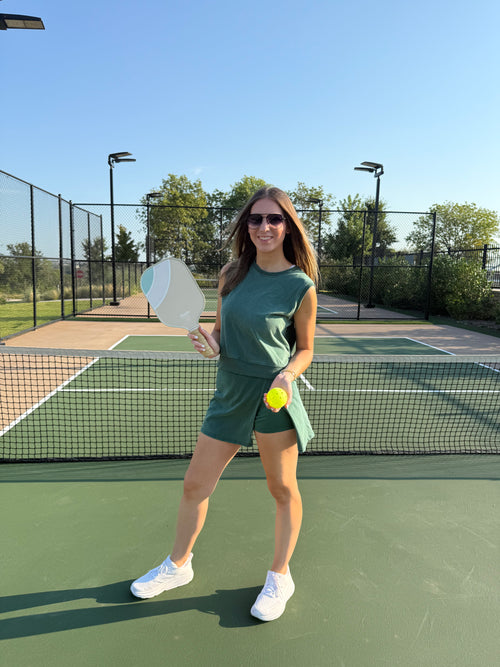 *Final Sale* Mia Sleeveless Top and Short Skirt Two Piece Set