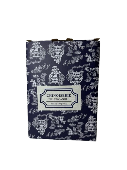 Chinoiserie Pagoda Candle in Blue and White