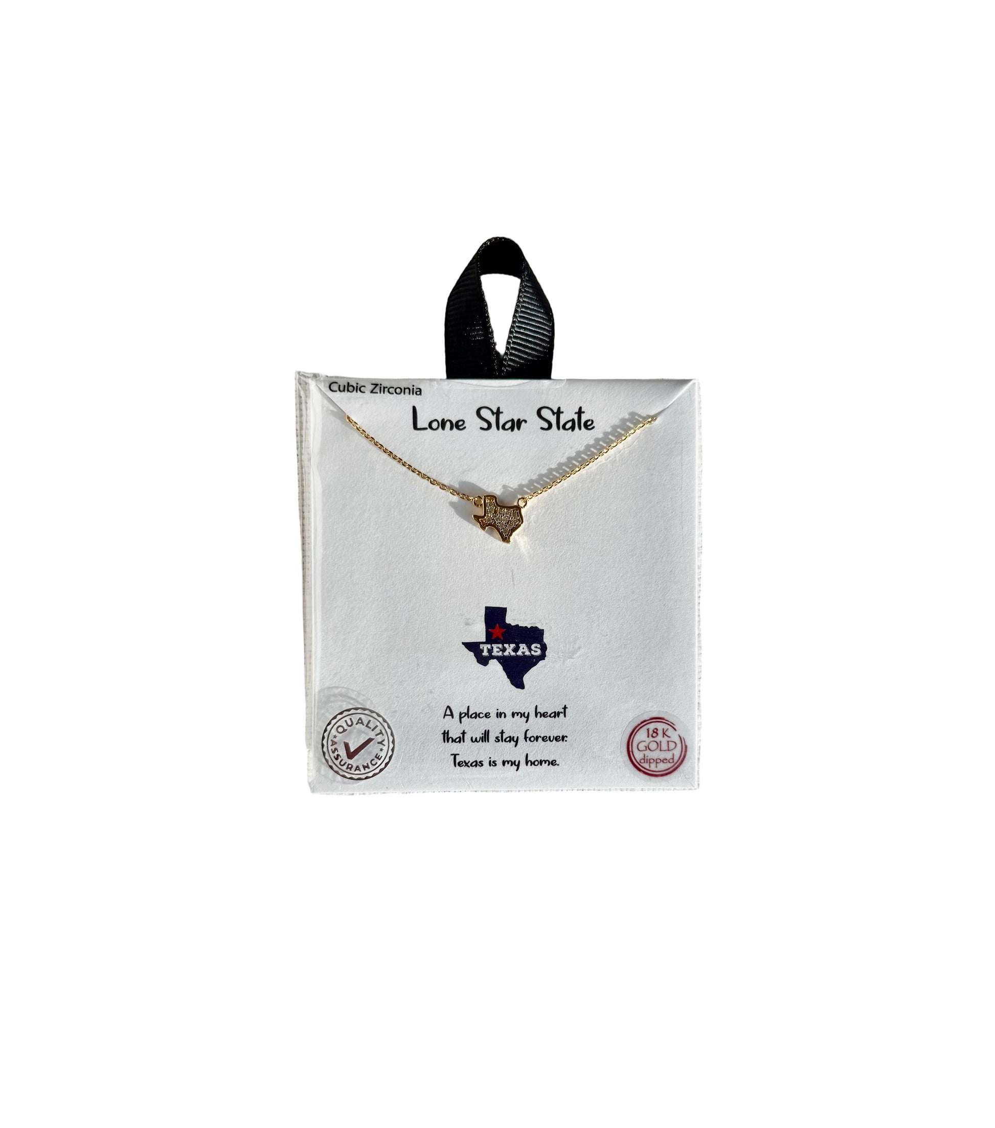 Texas Lone Star State 18K Gold Dipped Necklace