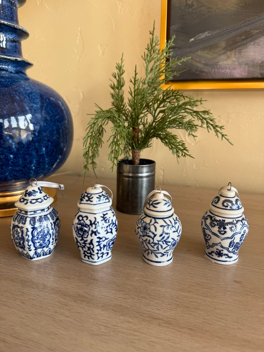 Assorted Ceramic Chinoiserie Christmas Ornament