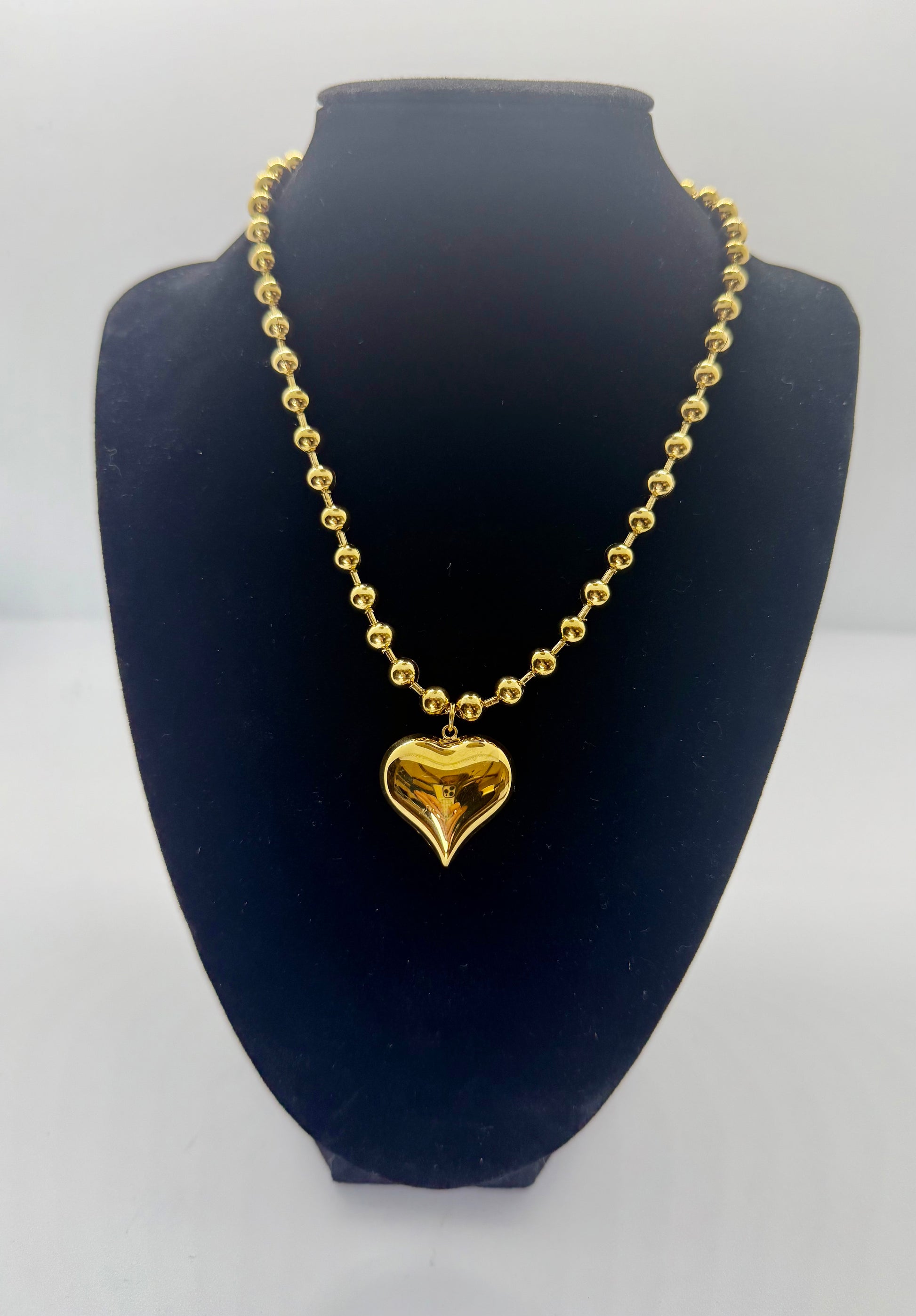 18K Gold Plated Heart Pendant Necklace