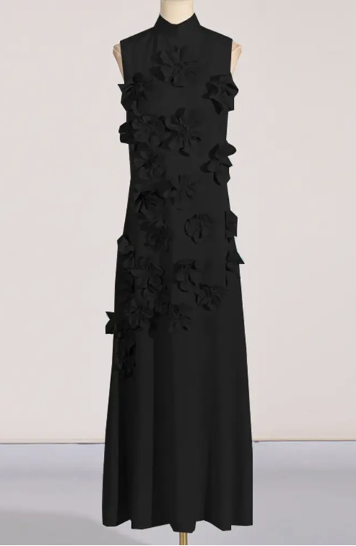 *Sale* Meg Sleeveless 3D Flower Maxi Dress in Pink SOLD OUT
