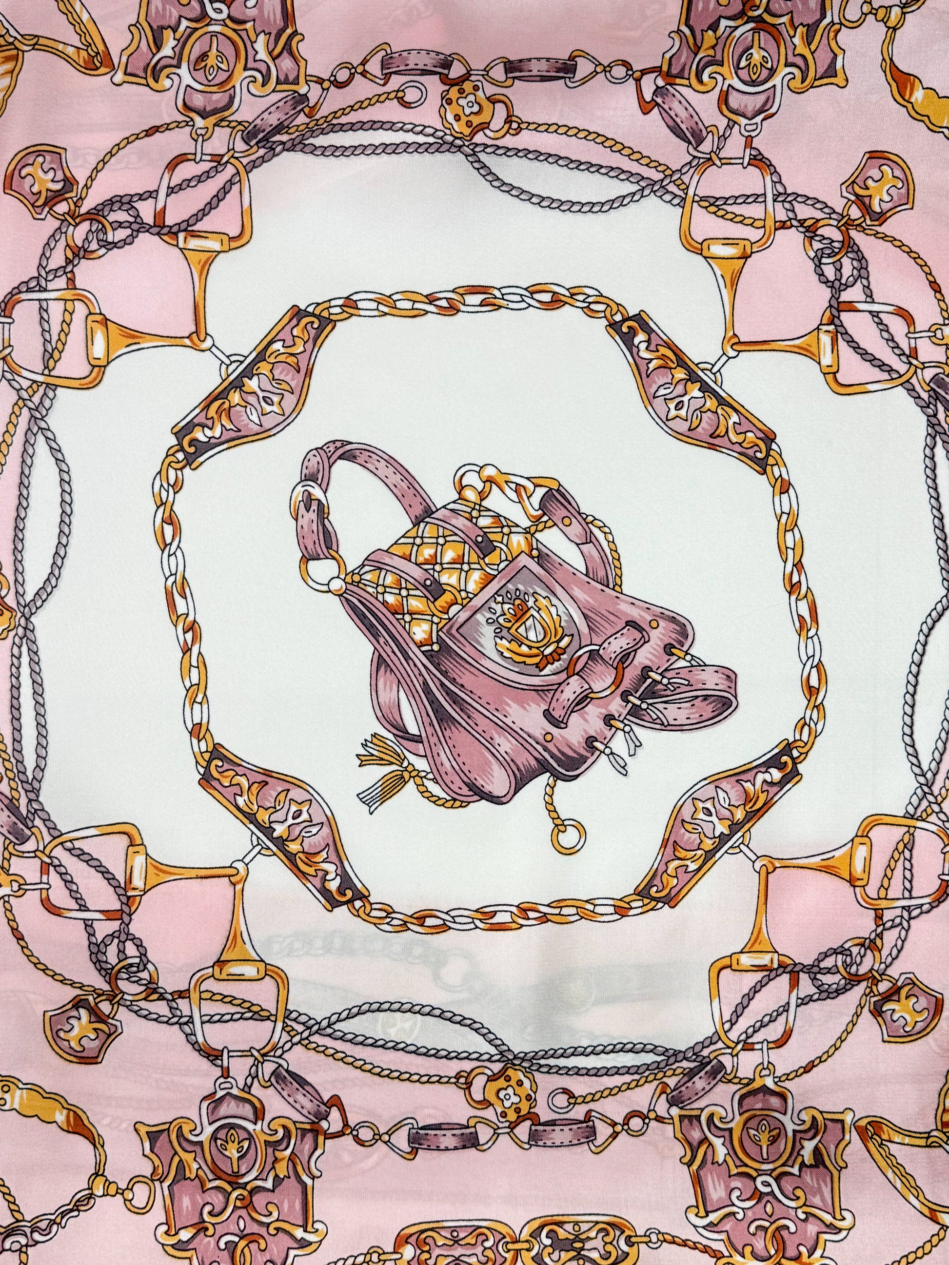 Reese Light Pink Equestrian Theme Scarf