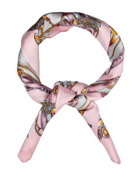 Reese Light Pink Equestrian Theme Scarf