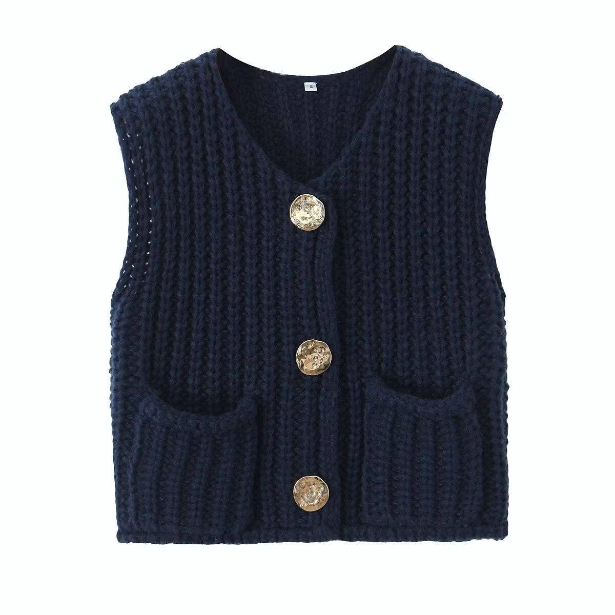 *Pre-Order* Ginny Chunky Knitted Sweater Vest - Various Colors