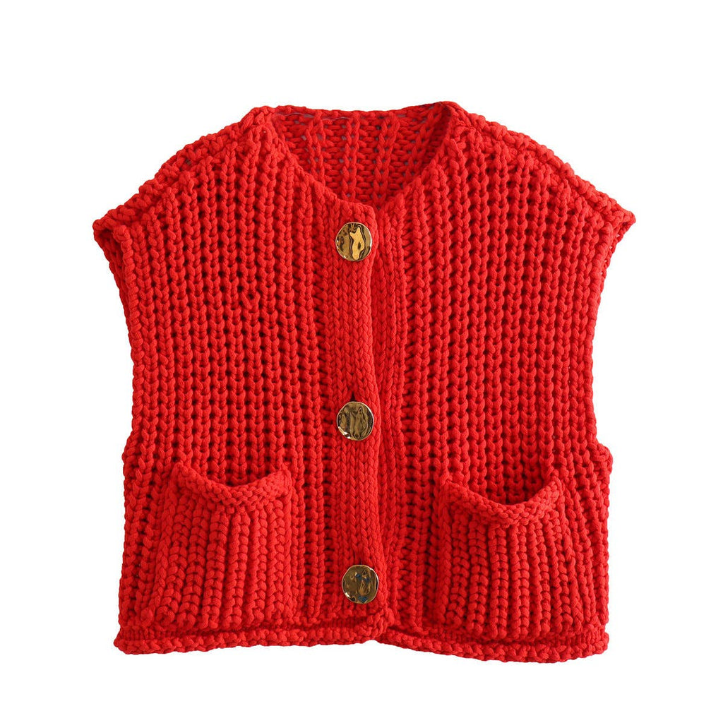 *Pre-Order* Ginny Chunky Knitted Sweater Vest - Various Colors