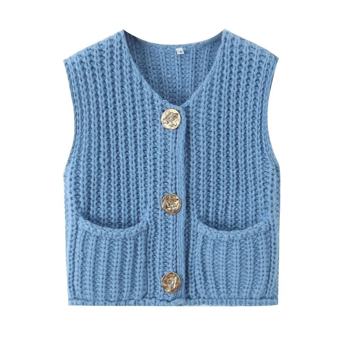 *Pre-Order* Ginny Chunky Knitted Sweater Vest - Various Colors