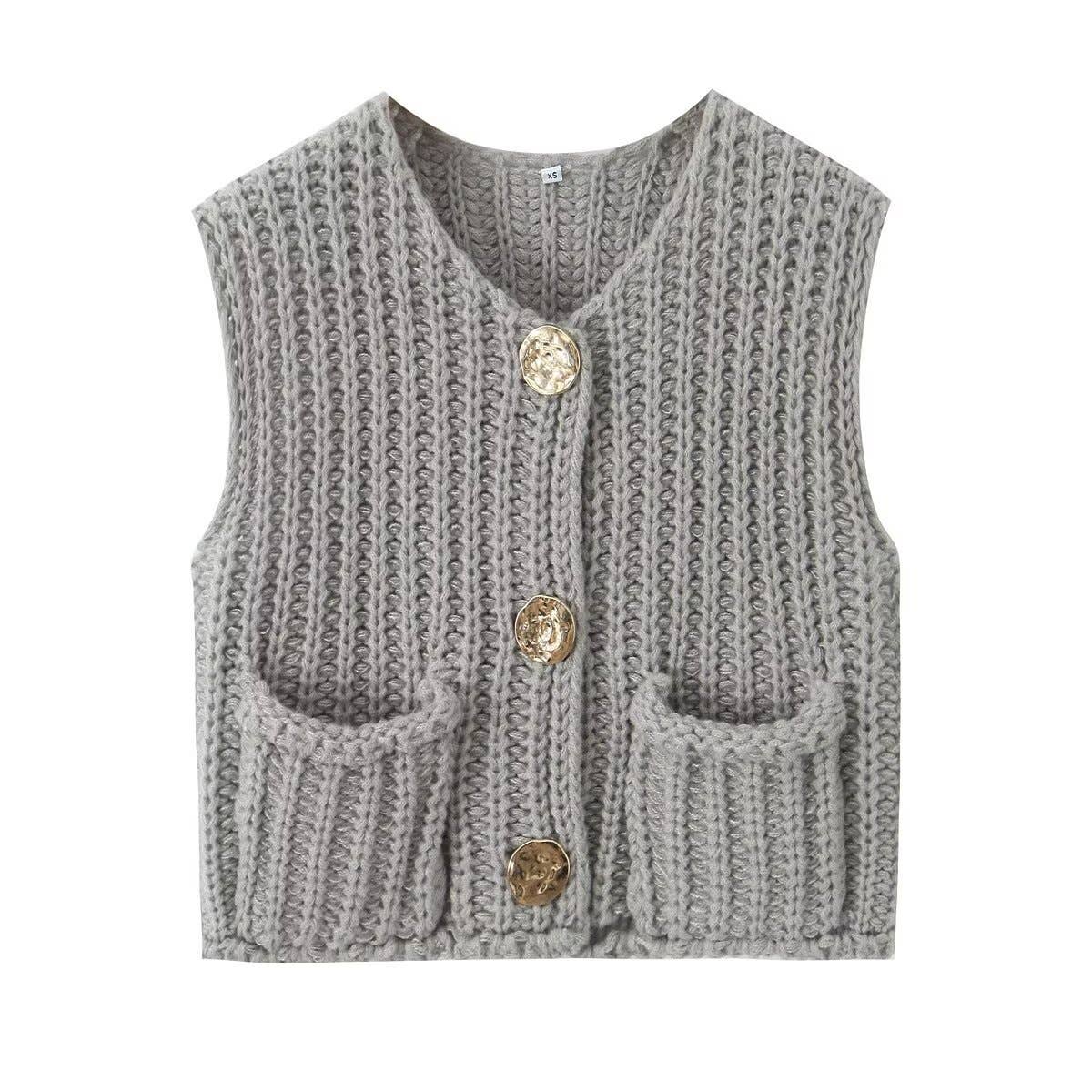 *Pre-Order* Ginny Chunky Knitted Sweater Vest - Various Colors
